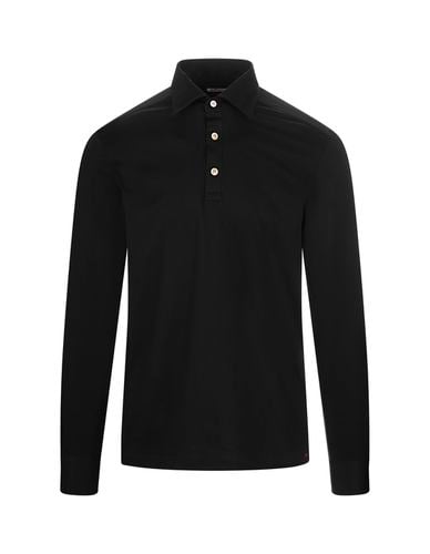 Jersey Long-sleeved Polo Shirt - Kiton - Modalova