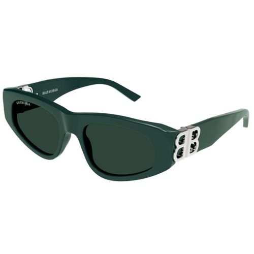 Bb0095s019 Green Silver Green - Balenciaga Eyewear - Modalova