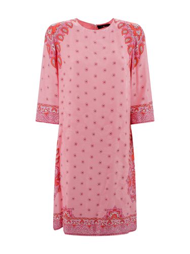 Pink Paisley Print Silk Blend Tunic Dress - Etro - Modalova