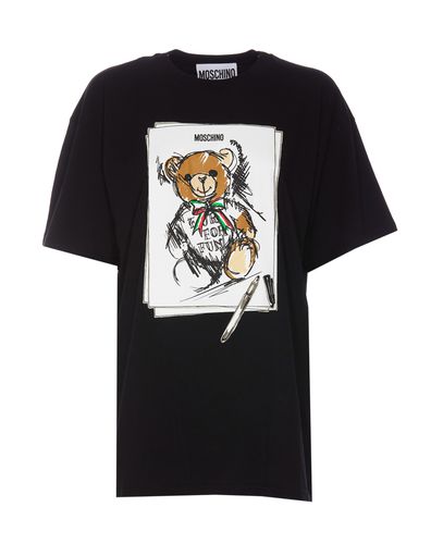 Moschino Drawn Teddy Bear T-shirt - Moschino - Modalova