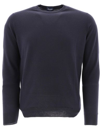 Long Sleeved Crewneck Jumper Sweater - Drumohr - Modalova