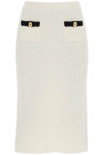 Ivory Alpaca Blend Skirt - Alessandra Rich - Modalova