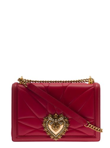 Devotion Big Shiulder Bag With Heart Jewel Detail In Matelassé Leather Woman - Dolce & Gabbana - Modalova