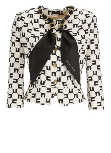 White Jacket With Logo - Elisabetta Franchi - Modalova