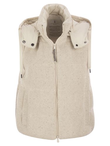 Cotton Knit Sleeveless Down Jacket - Brunello Cucinelli - Modalova