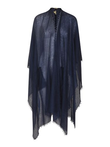 Fringed Overall Long Cape - Mirror in the Sky - Modalova