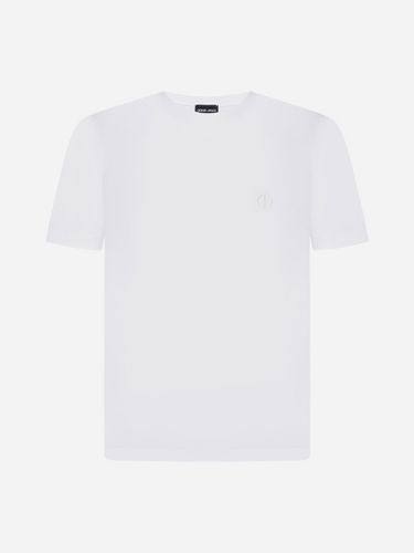 Monogram Viscose T-shirt - Giorgio Armani - Modalova