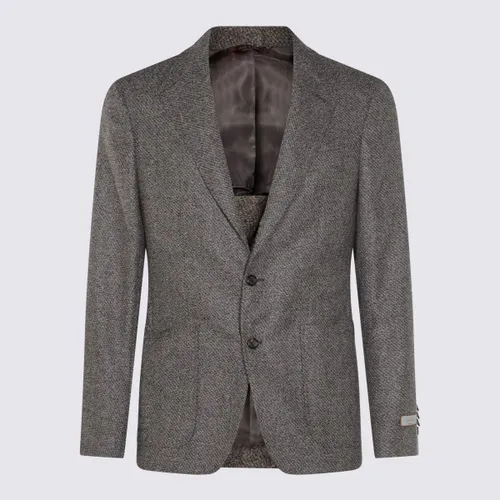 Canali Grey Wool Blazer - Canali - Modalova