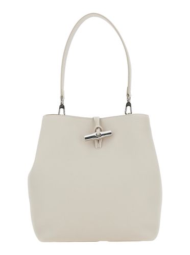 Le Roseau Shoulder Bag With T-bar Closure In Hammered Leather Woman - Longchamp - Modalova