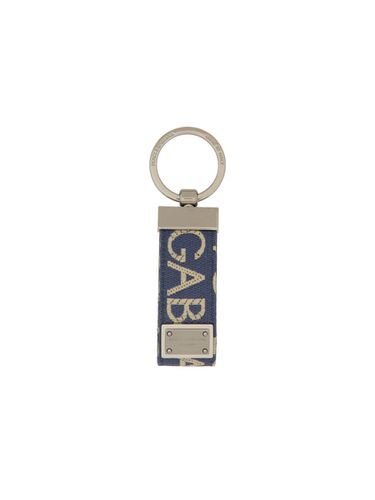 Keychain With Logoed Label - Dolce & Gabbana - Modalova