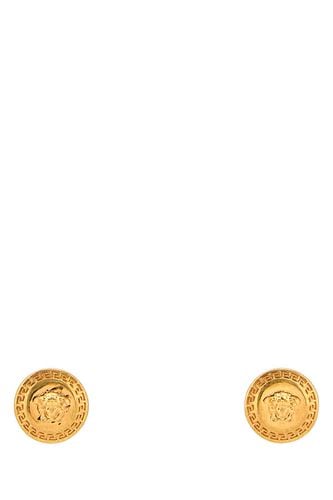 Versace Gold Metal Tribute Earrings - Versace - Modalova