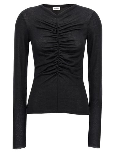 Saint Laurent V-neck Ruched Sweater - Saint Laurent - Modalova