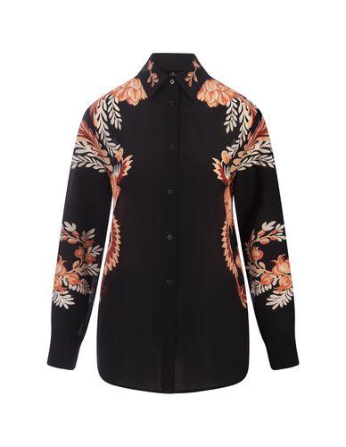 Etro Black Silk Shirt With Print - Etro - Modalova