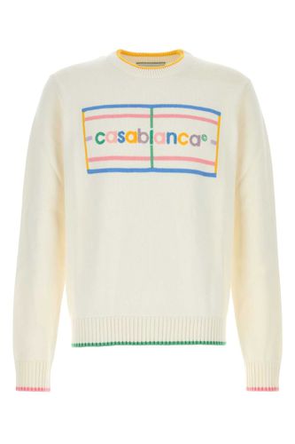 Casablanca White Cotton Sweater - Casablanca - Modalova