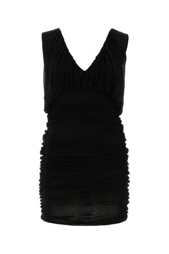 Black Cupro Mini Dress - Saint Laurent - Modalova
