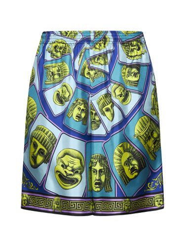 Versace Printed Silk Shorts - Versace - Modalova