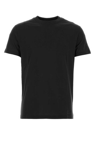 Valentino Black Cotton T-shirt - Valentino - Modalova