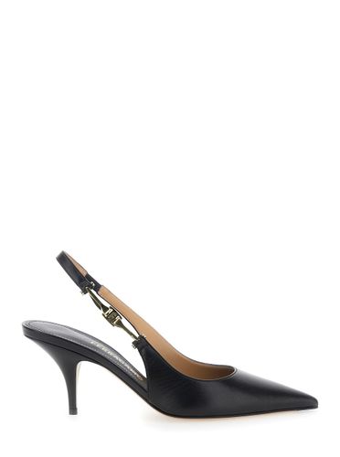 Tally Slingback Pumps With Medium Stiletto Heel In Leather Woman - Ferragamo - Modalova