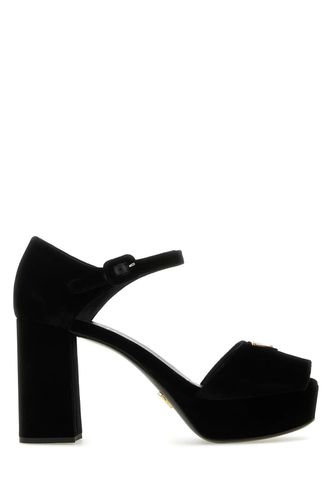 Prada Black Velvet Sandals - Prada - Modalova