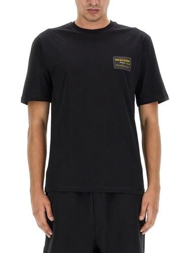 Moschino T-shirt With Logo Patch - Moschino - Modalova