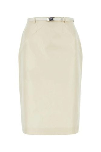 Prada Ivory Faille Skirt - Prada - Modalova