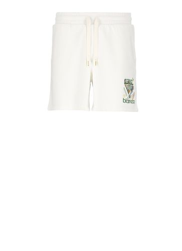 Casablanca Shorts In White Cotton - Casablanca - Modalova