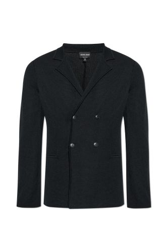 Wool Double-breasted Blazer - Giorgio Armani - Modalova