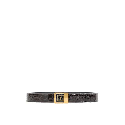 La 66 Crocodile Leather Belt - Saint Laurent - Modalova