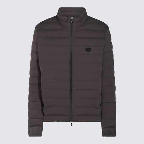 Dark Grey Down Jacket - Emporio Armani - Modalova