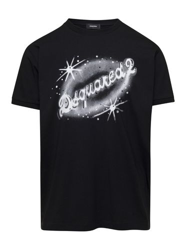 Crewneck T-shirt With Logo Print In Cotton Man - Dsquared2 - Modalova