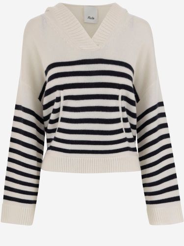 Wool And Cashmere Sweater With Striped Pattern - Allude - Modalova