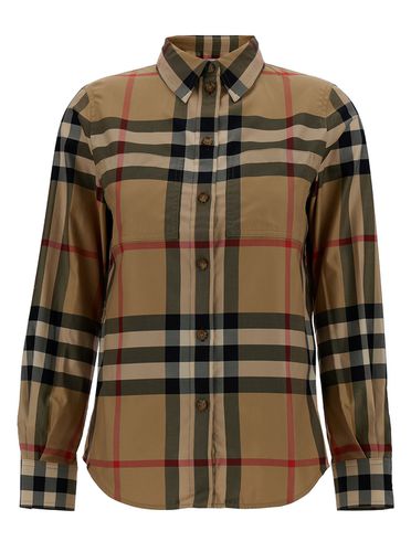 Long Sleeve Shirt With Vintage Check Motif In Cotton Woman - Burberry - Modalova