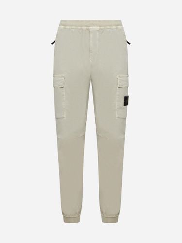 Stretch Cotton Tapered Trousers - Stone Island - Modalova