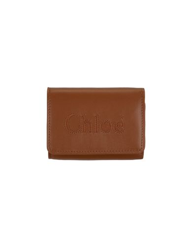 Sense Mini Tri-fold Wallet In Tan Soft Leather - Chloé - Modalova