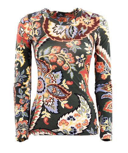 Etro Paisley Jersey Top - Etro - Modalova