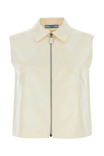 Prada Ivory Faille Top - Prada - Modalova