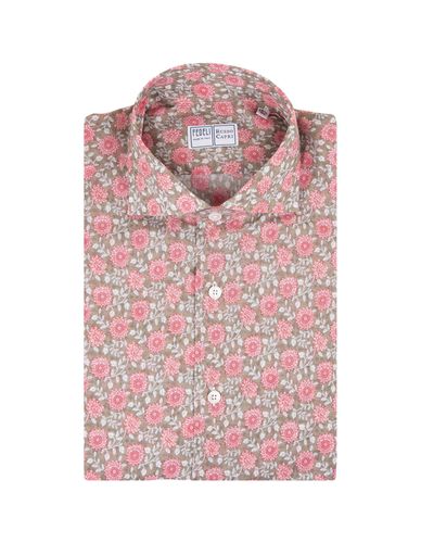 Sean Shirt In Sand/pink Floral Panamino - Fedeli - Modalova