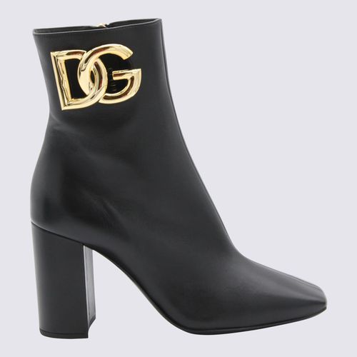 Dolce & Gabbana Black Leather Boots - Dolce & Gabbana - Modalova