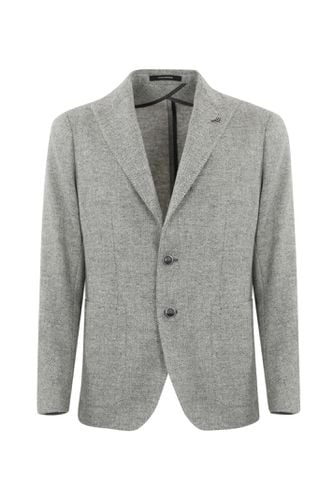 Single-breasted Wool Jacket - Tagliatore - Modalova