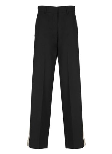 Virgin Wool Blend Trousers - Palm Angels - Modalova