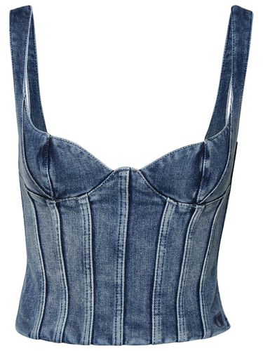 Off-White Denim Bustier Top - Off-White - Modalova