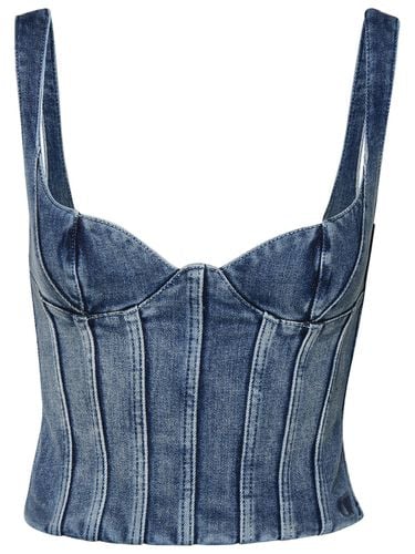 Off-White Denim Bustier Top - Off-White - Modalova