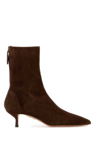 Brown Suede Montmartre Ankle Boots - Aquazzura - Modalova
