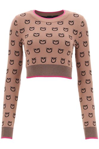 Pinko Love Birds Cropped Sweater - Pinko - Modalova