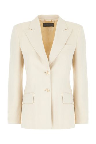 Ivory Stretch Viscose Blend Blazer - Alberta Ferretti - Modalova