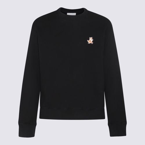 Black Cotton Sweatshirt - Maison Kitsuné - Modalova