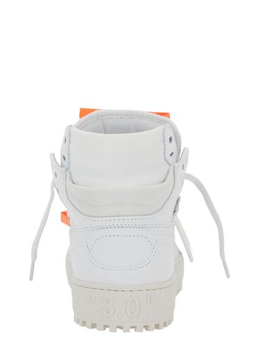 Off- 3.0 Off Court Low Top Sneakers With Zip Tie Tag In Leather And Cotton Woman - Off-White - Modalova