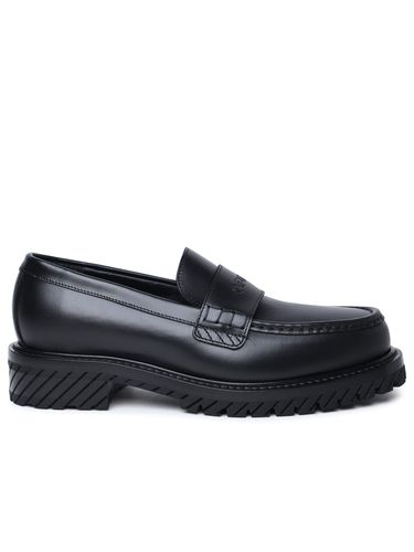 Military Black Leather Loafers - Off-White - Modalova
