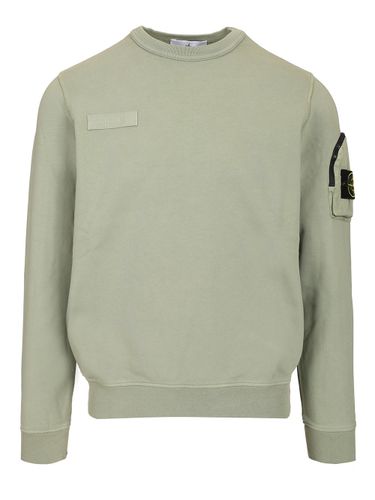 Sage Colored Sweatshirt - Stone Island - Modalova