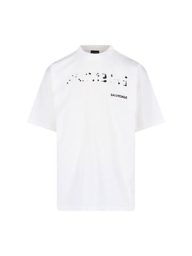 Balenciaga bleed Logo T-shirt - Balenciaga - Modalova